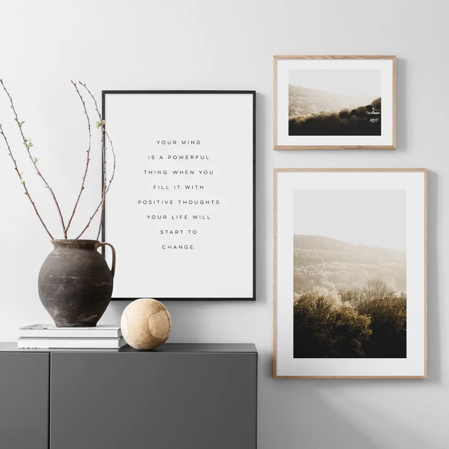 Autumn Flowers Forest Mountain Wall Art Canvas Painting Nordic Posters And Prints Landscape Pictures For Living Room Decor | Дом и сад