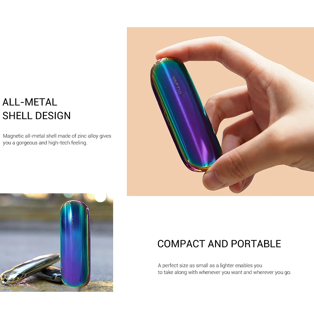 Оригинальные Vaptio Гладкий Vape pod системы комплекты электронных сигарет со свежим UI испаритель и 400 мАч встроенный аккумулятор 1,5 мл pod