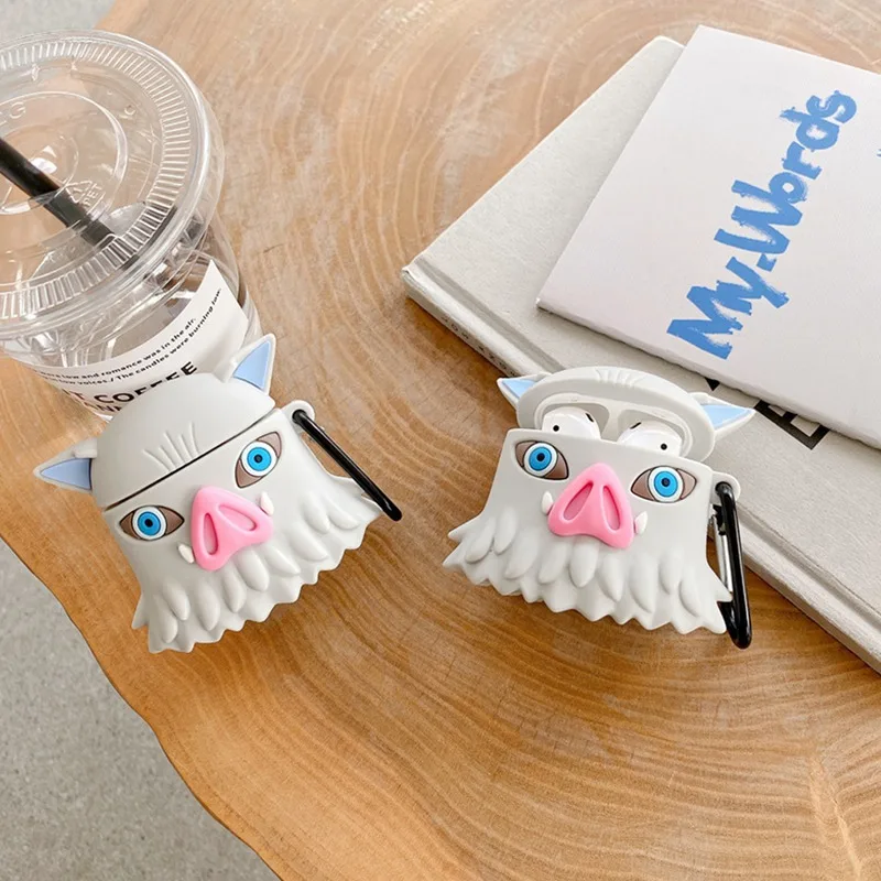 

Demon Slayer: Kimetsu no Yaiba Silicone Earphone Cover For Apple Airpods Pro Cute 3D Anime Earphone Case