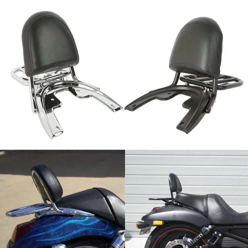 

Подставка и опорная рейка для спинки мотоцикла для Harley VRSCSE 2005 VRSCA VRSCB VRSCD 2002-2006 2003 2004 черный/хром