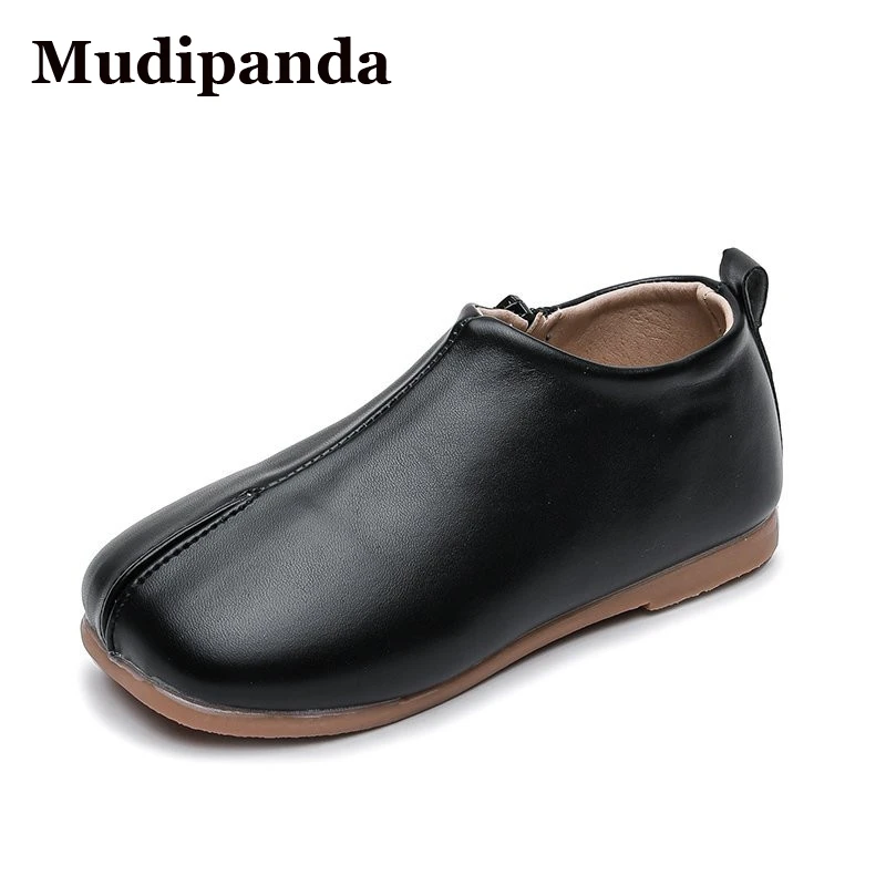 

Child's Grils Leather Shoes Baby Single Shoes Black Kids Performances Children's Flats Infant casual Flats shoes size 23-30
