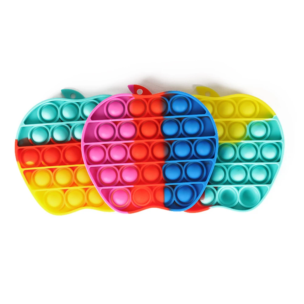 

Push Bubble Fidget Sensory Toy Rainbow Dye Color Stress Reliever Autism Adult Kids Math Mental Arithmetic Desktop Toy