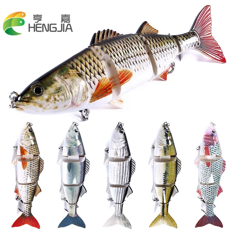 

HENGJIA 1pcs Jointed Minnow Fishing Lures Wobblers 24CM/140G Lifelike 4 Sections Swim Bait Isca Artificial Fishing Tackle