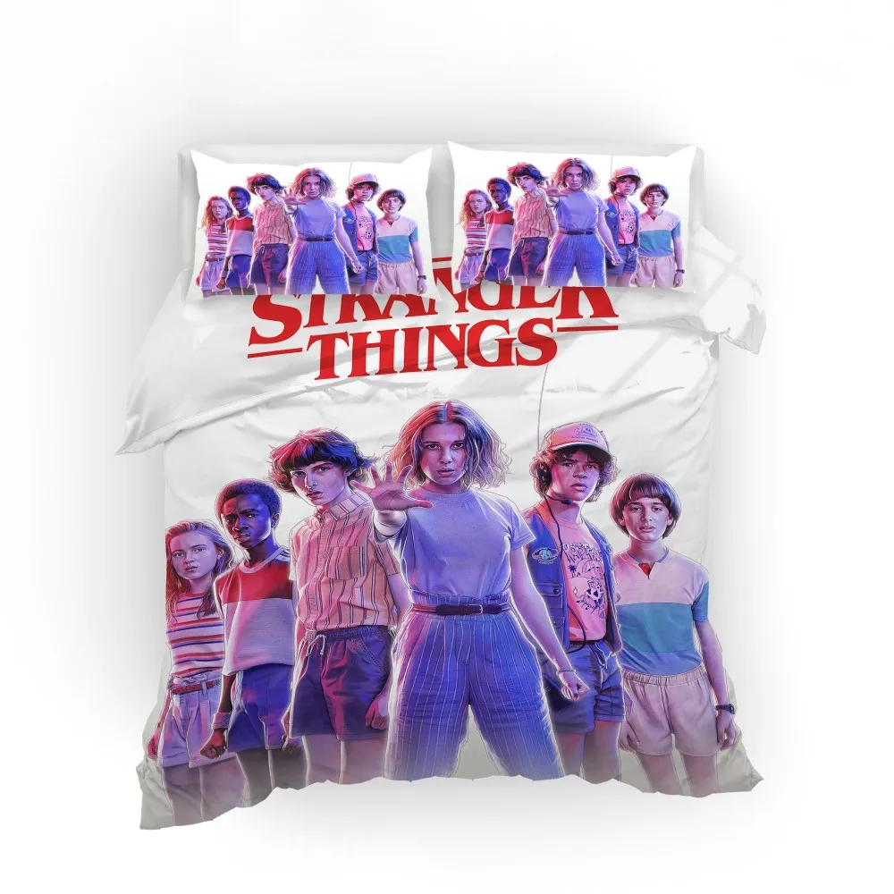 Классический чехол для кровати с изображением фильма ужасов странные вещи