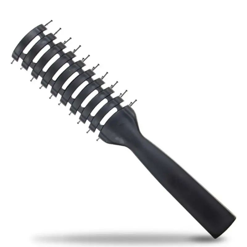 

Men Anti-Static Nine Row Ribs Comb Profession Vent Heated Styling Massage Hair Detangling Brush Back Oil Head Hairdressing Tool
