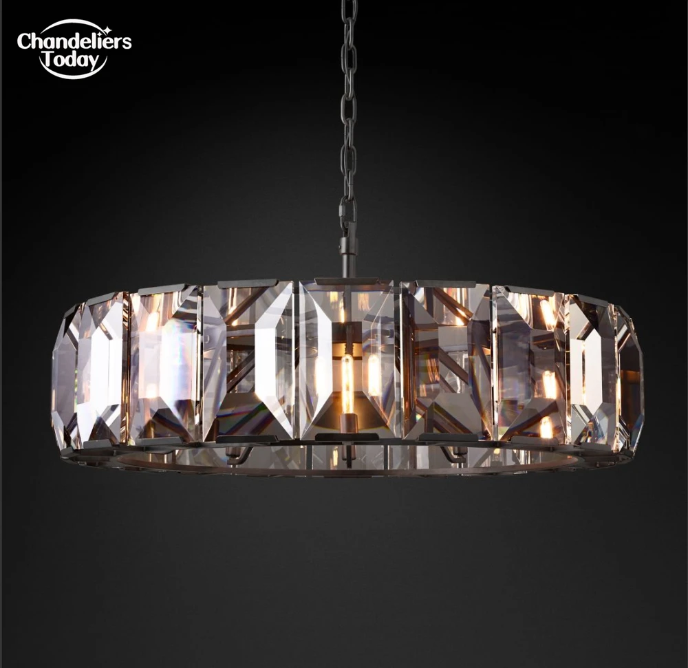 Подвесная хрустальная люстра винтажный роскошный подвесной светильник для