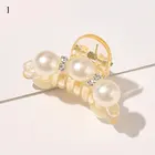 Большие Когти для волос Стразы заколки для волос украшения Заколки для женщин аксессуары для волос маленький размер заколки для волос цвета шампанского черный жемчуг