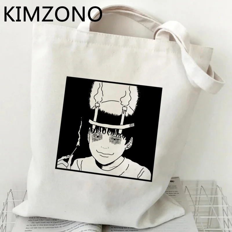 

Junji Ito shopping bag bolsas de tela canvas bolso jute bag bolsa eco bag reciclaje bolsas ecologicas woven bolsa compra sacolas