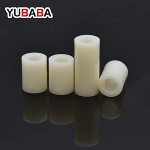 50 шт. M3 M4 M5 M6 ABS Rround spacer стойка Белая нейлоновая нерезьбовая прокладка круглая полая упорная шайба