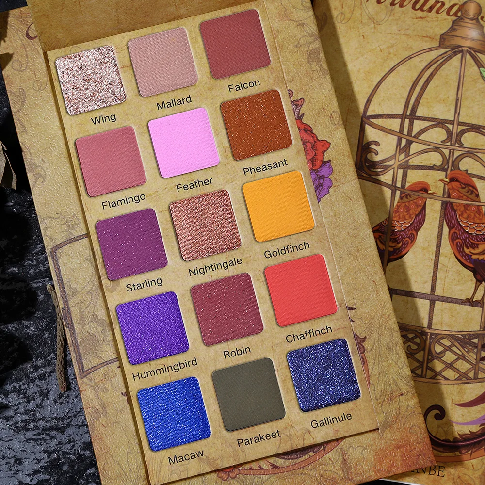 UCANBE gallinule 15 Colors Shimmer Matte Eyeshadow Glitter Eye Shadow Makeup Pallete Pigmented Long-Lasting Waterproof Cosmetics |