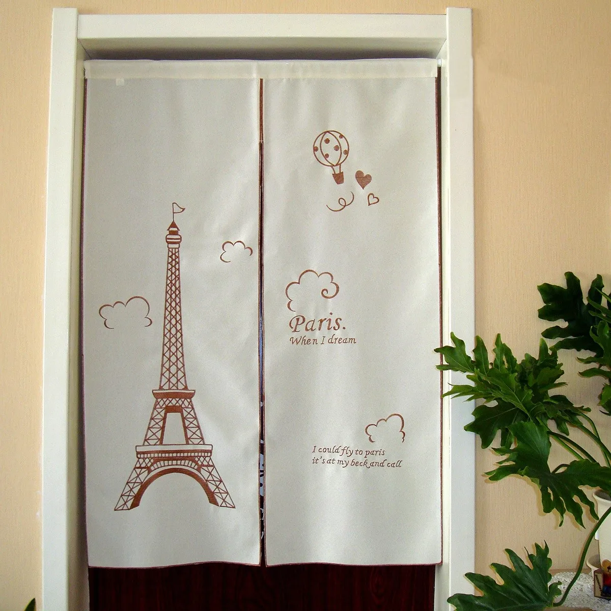Японская дверная занавеска креативные Эйфелева занавески с изображением башни