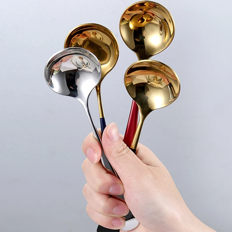 1 шт. разноцветные суповые ложки из нержавеющей стали | Дом и сад