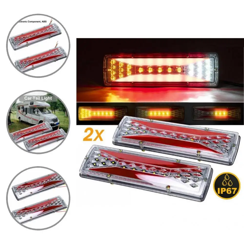 

2Pcs Practical 12V ADR Stop Brake Lamp Tail Lamp Sturdy Easy Installation