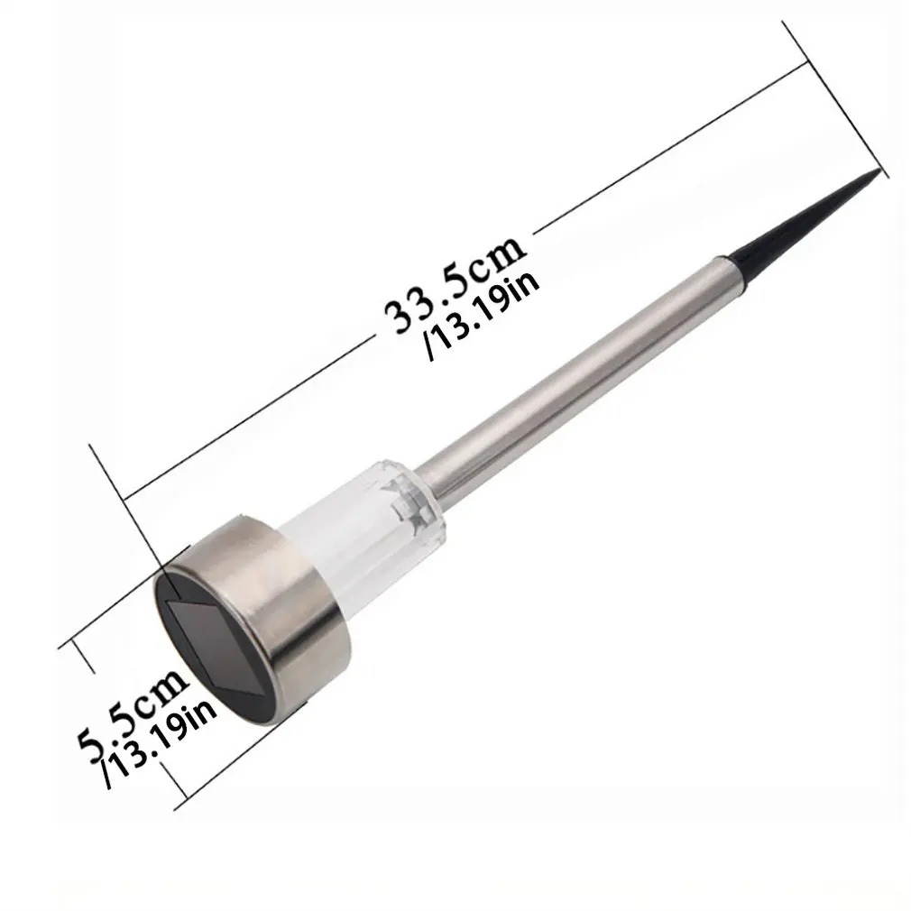 Наружный Солнечный газонный садовый светильник из нержавеющей стали освещение