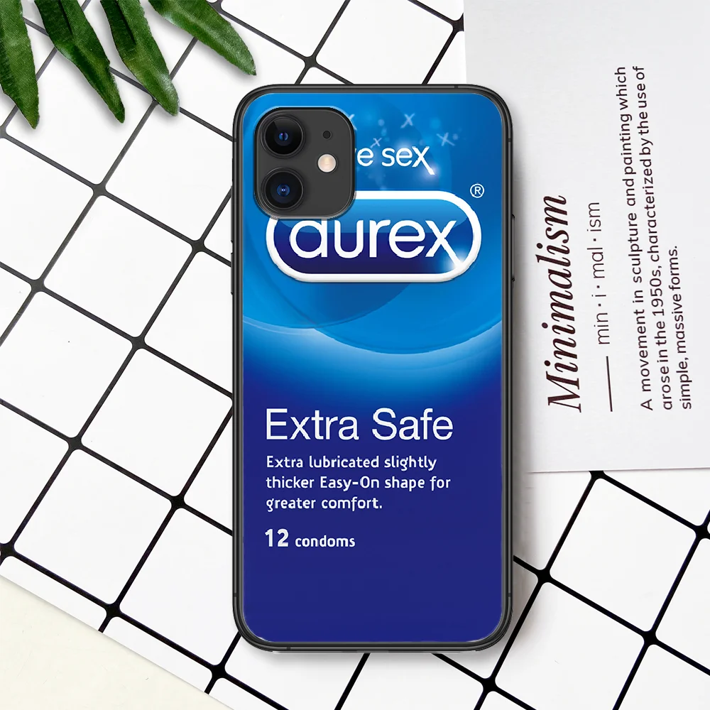 

Creative Durexs Phone Case For IPhone 4 4s 5 5S SE 5C 6 6S 7 8 Plus X XS XR 11 12 Mini Pro Max 2020 black Shell Luxury Funda 3D