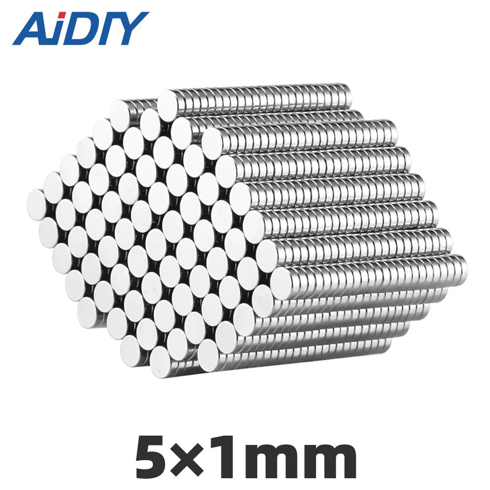 AIDIY 10 шт. неодимовые магниты 15 × 1 12 × 2 8x3 10x1 10x2 6 × 4 мм Мини N35 Круглый дисковый магнит очень сильные магниты никель редкоземельные