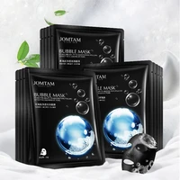 10pcslot bubble oxygen mask black sea salt facial mask face deep cleaning sheet makeup remove dirt blackhead oil control