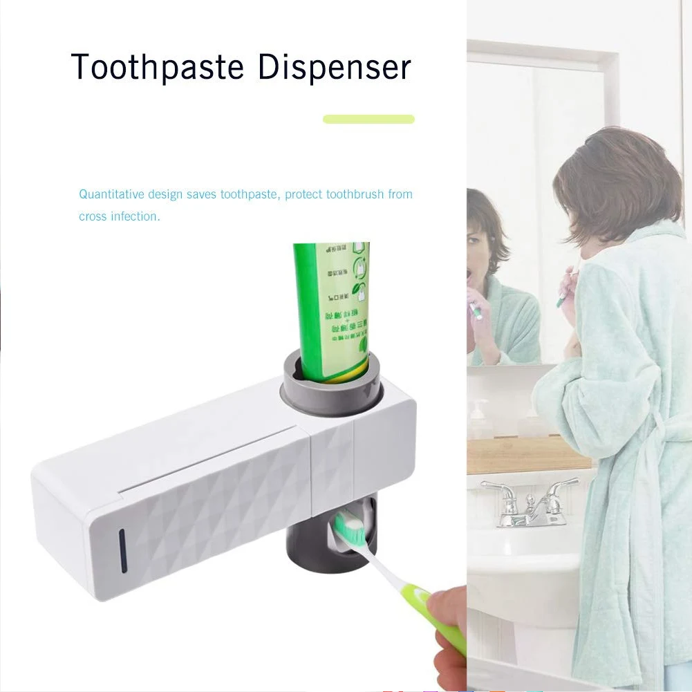 Новейший диспенсер для зубной пасты УФ стерилизатор зубных щеток настенный