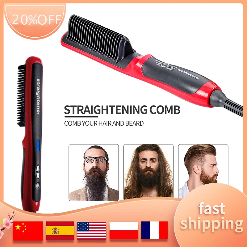 

Электрическая щетка для выпрямления волос и бигуди, Керамическая ионная Антискользящая щетка против ожогов, лучшая Расческа для укладки и ...