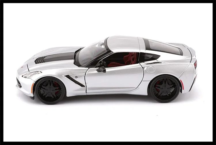 Масштаб 1:24 Chevrolet Corvette Z06 ZL1 имитация литья под давлением металлическая модель автомобиля сплав автомобиль игрушки для мальчиков подарки коллекция Горячая колесо