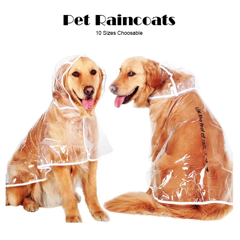 

Dog Small Medium Big Sized Dogs Pet Waterproof Clothing Raincoat Clothes Puppy Casual Wear Jacket XS-6XL