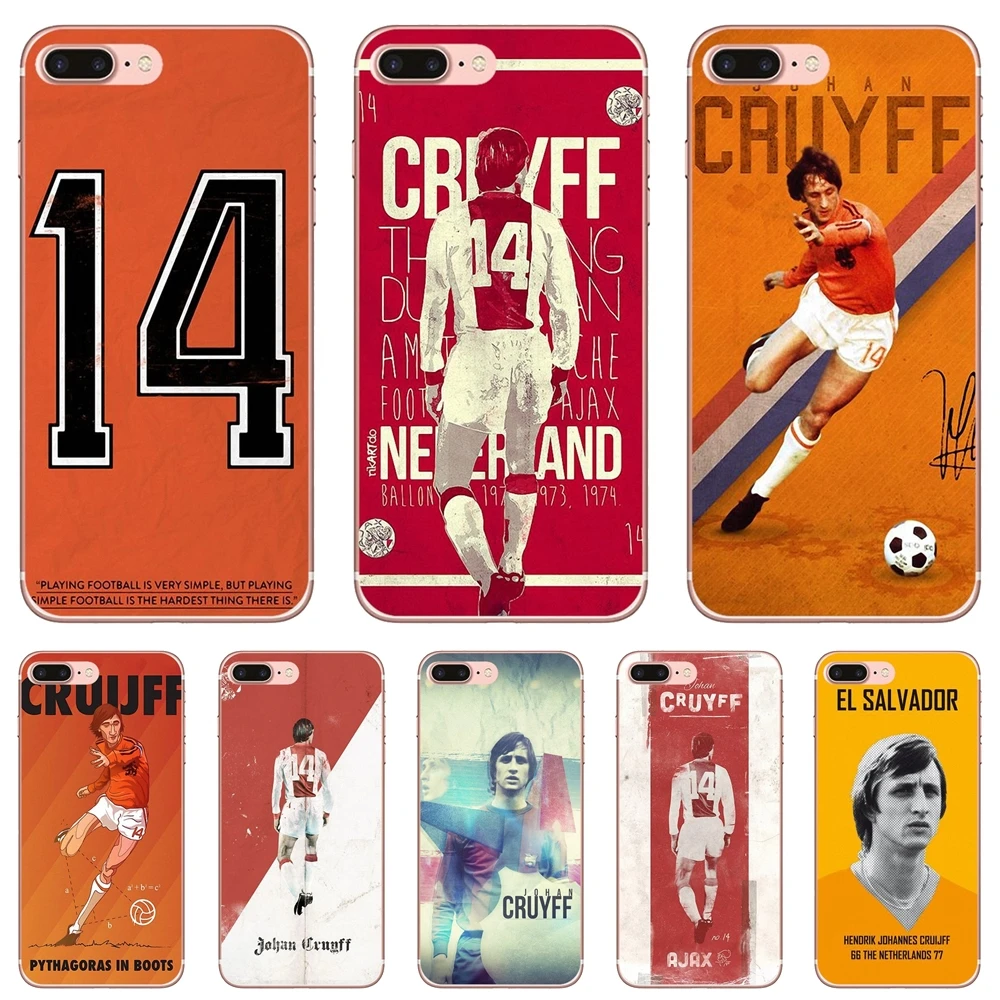 

Football legends Dutch Johan Cruyff For iPhone 10 11 12 13 Mini Pro 4S 5S SE 5C 6 6S 7 8 X XR XS Plus Max 2020 Soft Cases