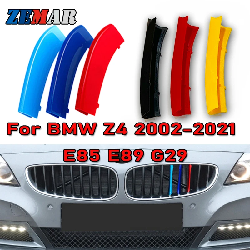 3 uds ABS Alemania Color de bandera rejilla de competición para coche de Trim Clip M para BMW Z4 E89 E85 G29 Roadster accesorios 2002-2019 de 2021