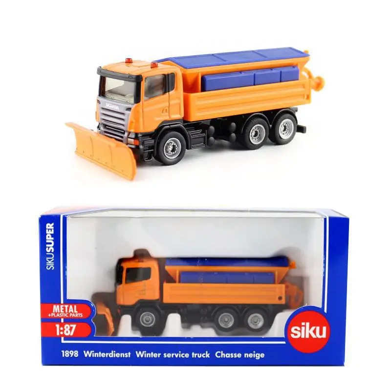 Немецкая марка Siku 1898 модель автомобиля из сплава 1:87 Scania очиститель снега