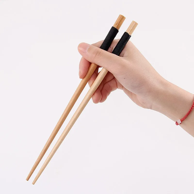 

Handmade Japanese Natural Wooden Chopsticks Health Without Lacquer Wax Tableware Dinnerware Sushi Chinese Tie Line Wedding Gifts