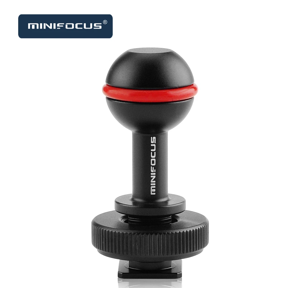 MINIFOCUS Cold Hot Shoe Ball Mount Arm Base Adapter Turnable for Diving Housing System Underwater Photography | Электроника