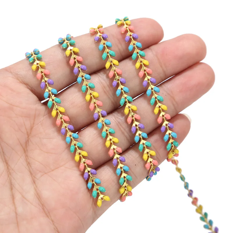 2 фута эмалированная латунь цепочка шеврона 6 мм позолоченные цепочки для стрел