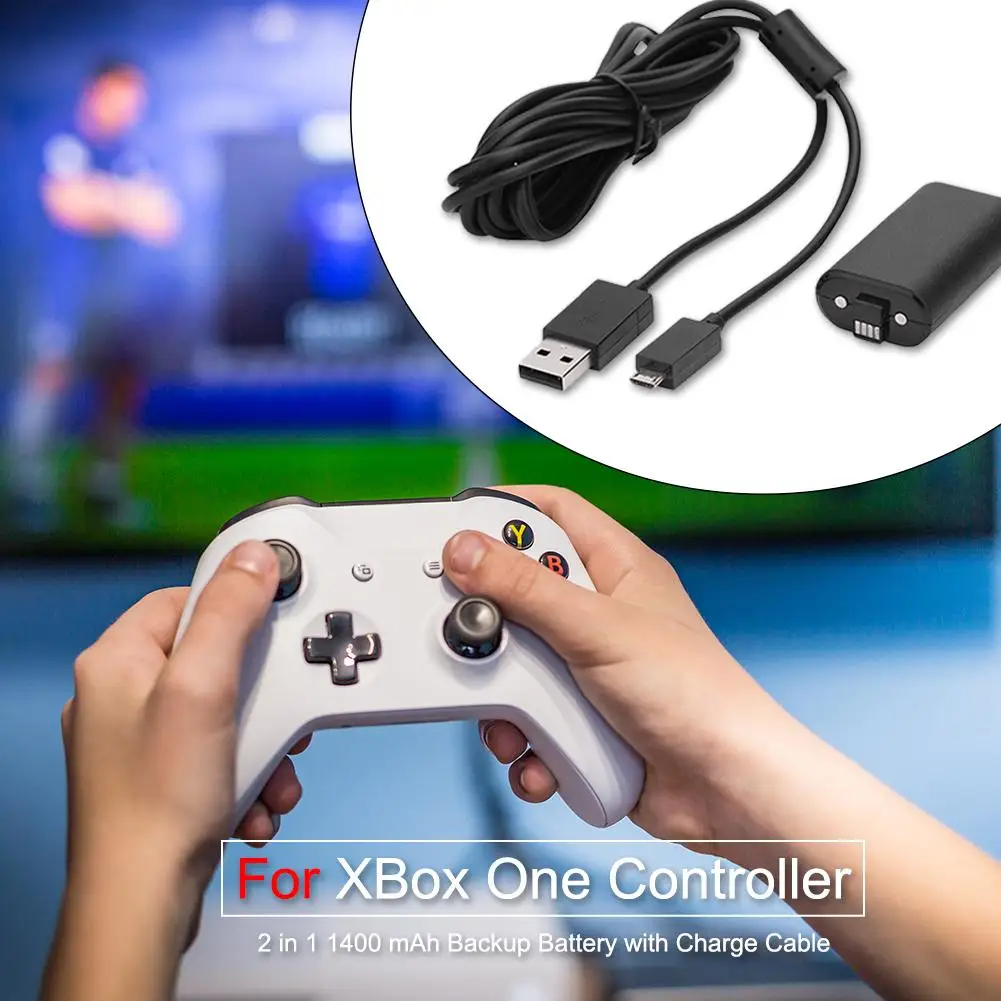 

ML1 1400mAh Battery Rechargeable Backup Battery Pack and USB Cable for XBOX ONE Gamepad Overcharge Protection and Safety Circuit