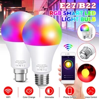 rgb smart light bulb home e27 led bulbs tuya app or ir remote control 10w15w 20w alexa lamp dimmable work with google home