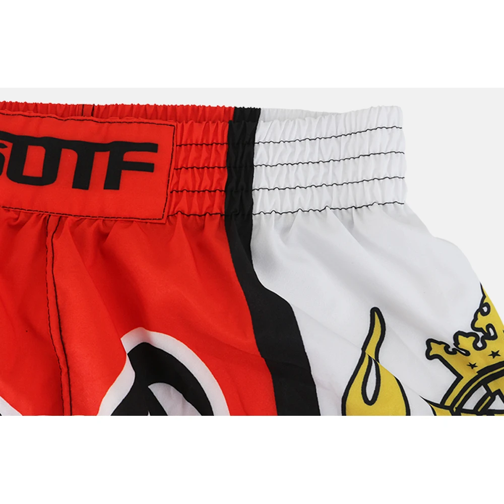 Printed Muay Thai Boxing Shorts Men's Mixed Fighting Free Fighting MMA Children's Taekwondo Training Fitness Shorts Sanda Clothe