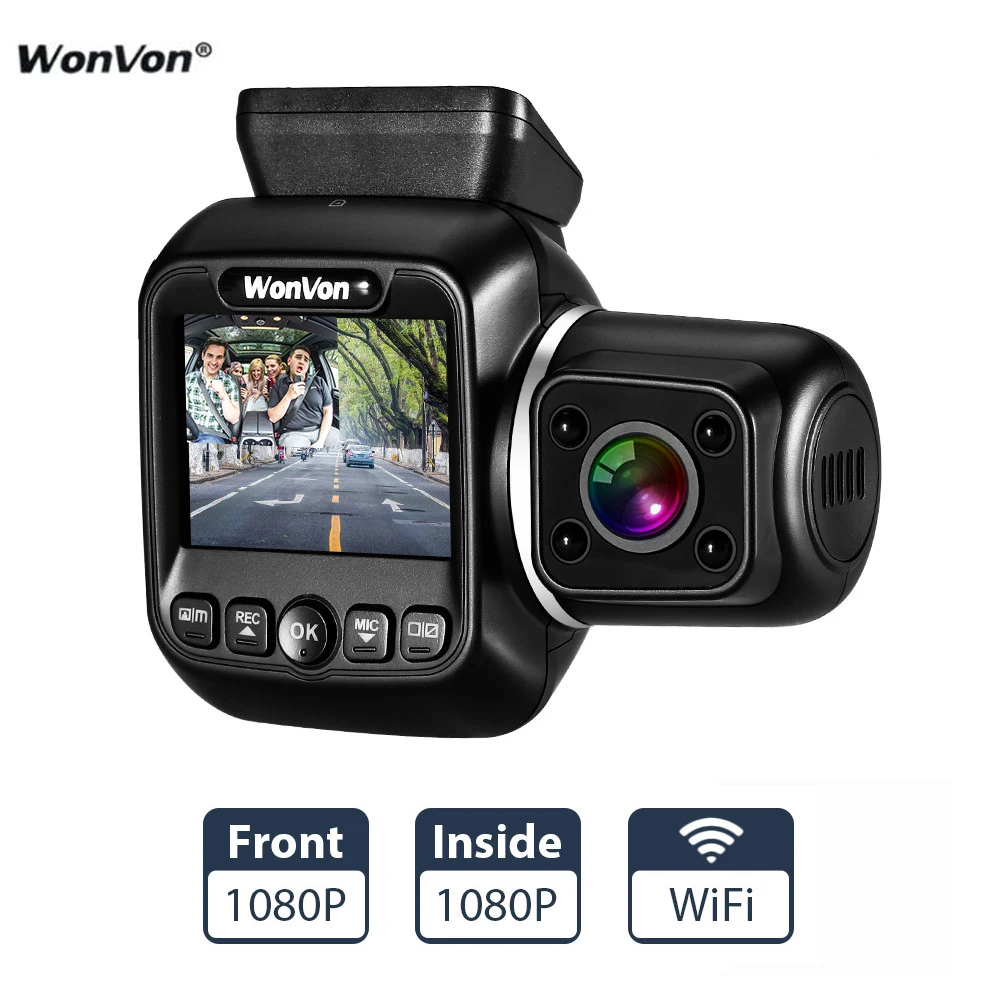 WonVon Автомобильный видеорегистратор Двойной 1080P автомобильные мини
