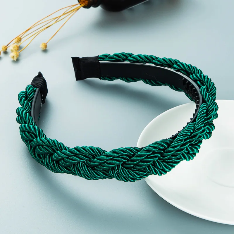 

Wholesale New Style Twist Woven Headband For Women Girl Cross Braid Hair Band Head Hoop High Quality Hair Accessories