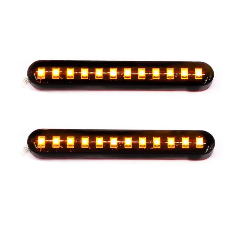 

2PCS Car Motorcycle Flowing Water Tail Brake Lights 12 LED Turn Signals Light Blinker