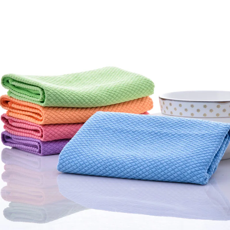 

3PCS HOT SALE 30 * 40CM Water Absorbable Glass Kitchen Cleaning Cloth Wipes Table Window