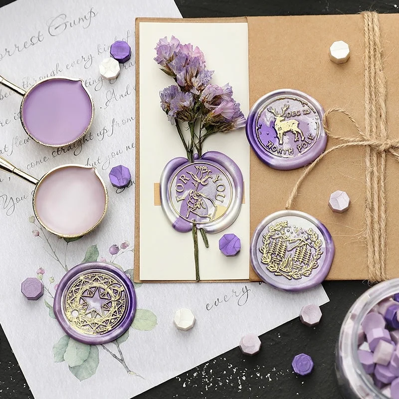 

2021Plant Seal Flower Seal Wax Scrapbooking Stamps Wedding Decorative Invitation Retro Wax Stamp Hobby Tools Sets Wooden Stamps