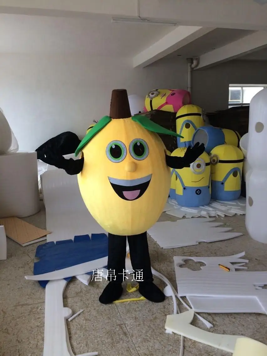 

Yellow Lemon Mascot Costumes Fruit Mascot Costumes Halloween Costumes Chirstmas Party Adult Size Fancy Dress