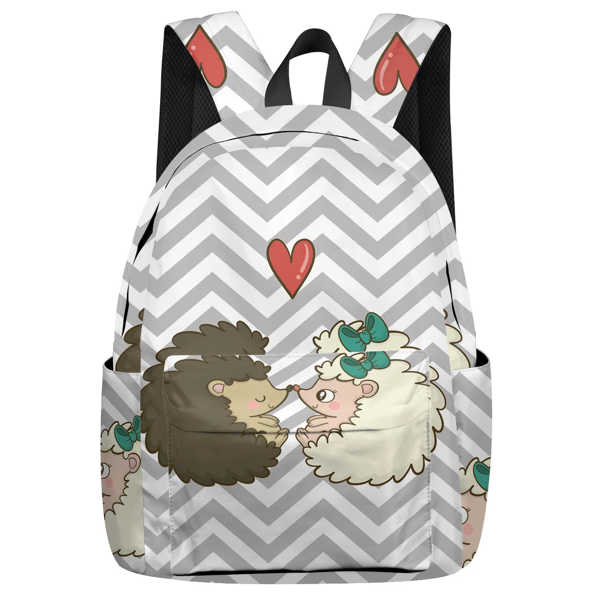 Полосатый задний фон любовь два ласковый рюкзак с ежом для подростков дорожные