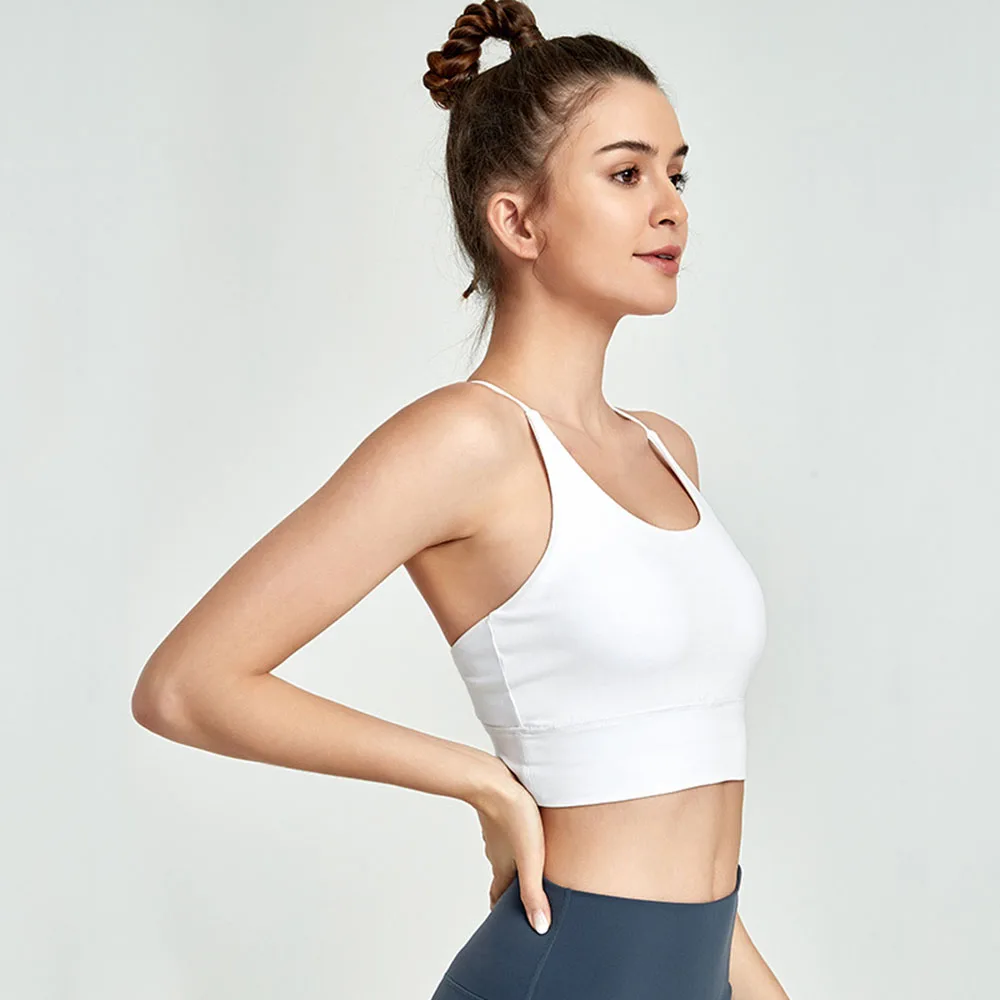 Женская спортивная майка без рукавов с перекрестной спинкой спортивный