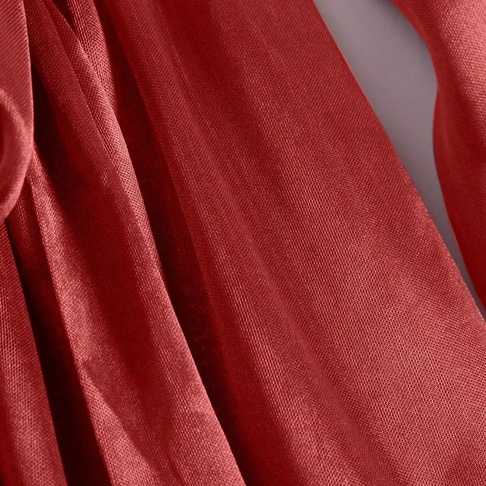 Женская кружевная ночная сорочка Однотонная с поясом 2019|Халаты| |