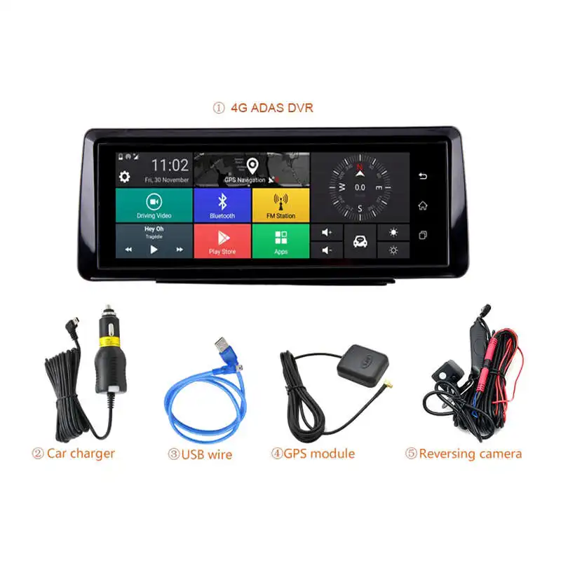 Зеркало заднего вида автомобиля Dvr 10 дюймов Dash Cam Android 5 1 Gps навигация Двойной