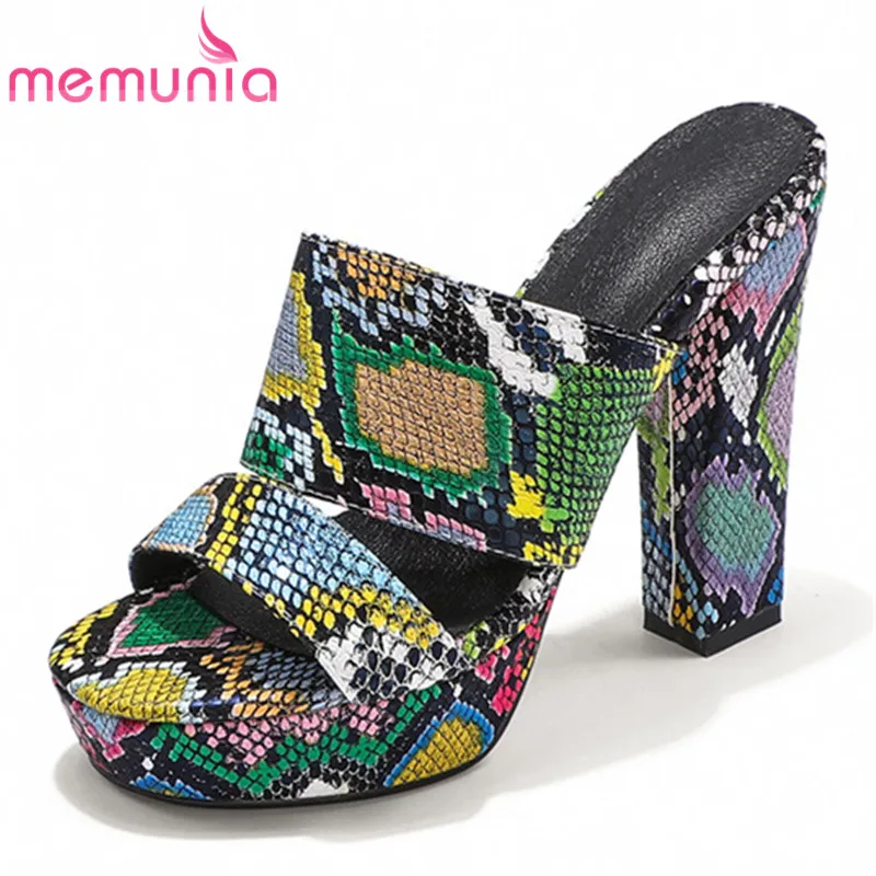 

MEMUNIA 2020 new arrive women sandals snake summer sexy high heel platform sandals fashion party prom shoes ladies big size 43