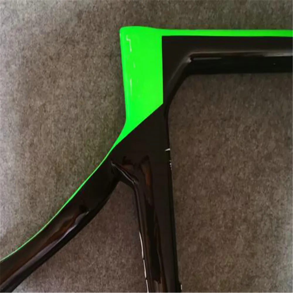 

2021 1K Φ зеленая рама для велосипеда, карбоновая дорожная рама для велосипеда + руль BB68 100 цветов