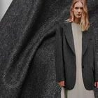 Окрашенная шерстяная ткань в белый горошек в елочку, 100% шерстяные материалы, женские костюмы, ткань для шитья, бесплатная доставка