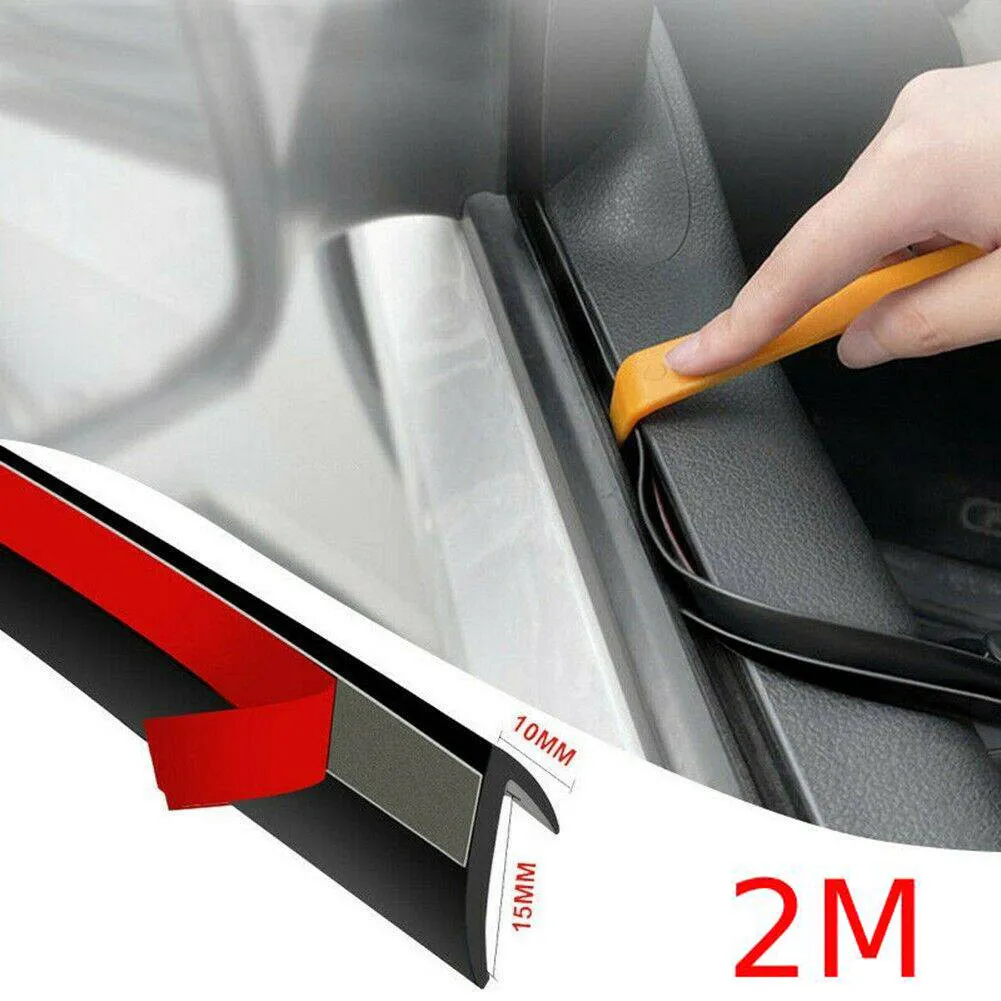 

2meters 2M Sealed Strips V Shape Weatherstrip 4 Window Car Door Side Edge Rubber