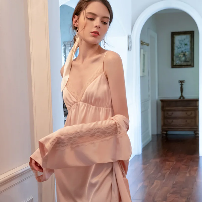 Женское осеннее шелковое сексуальное платье-комбинезон с V-образным вырезом