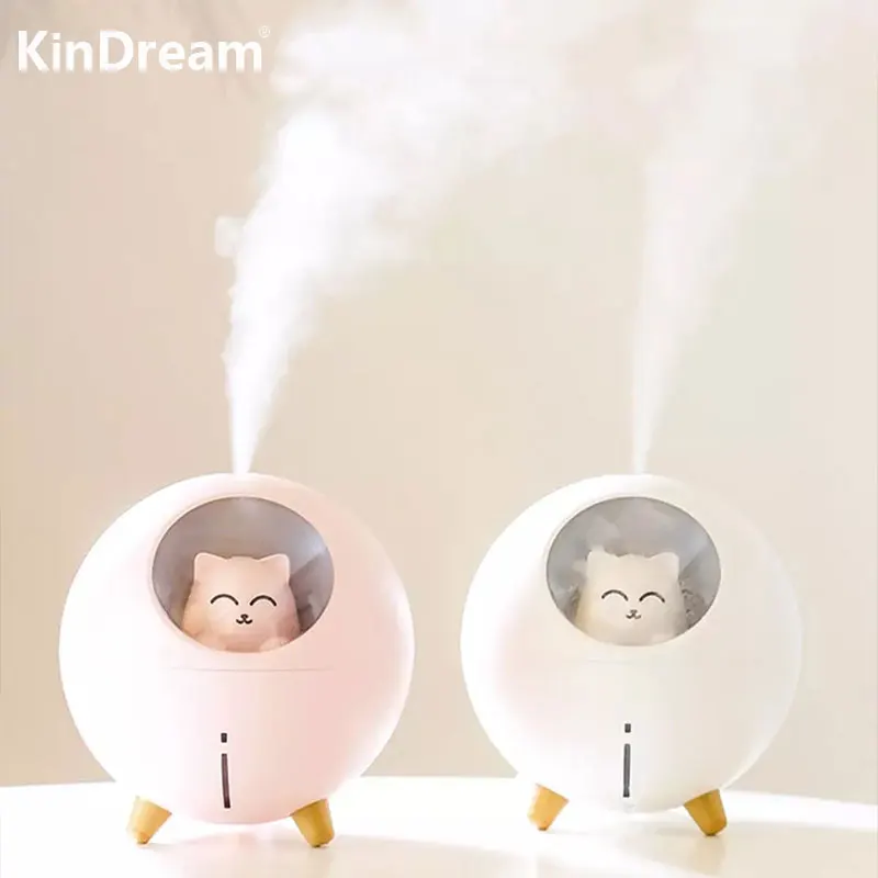 

Lovely Pet Air Humidifier 220ml Planet Cat Ultrasonic Cool Mist Aroma Air Oil Diffuser Romantic Color LED Lamp USB Humidificador